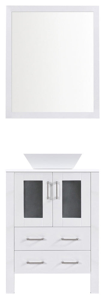 Modern Vanity Cabinet Sets Style 2 by LessCare, White, 30"