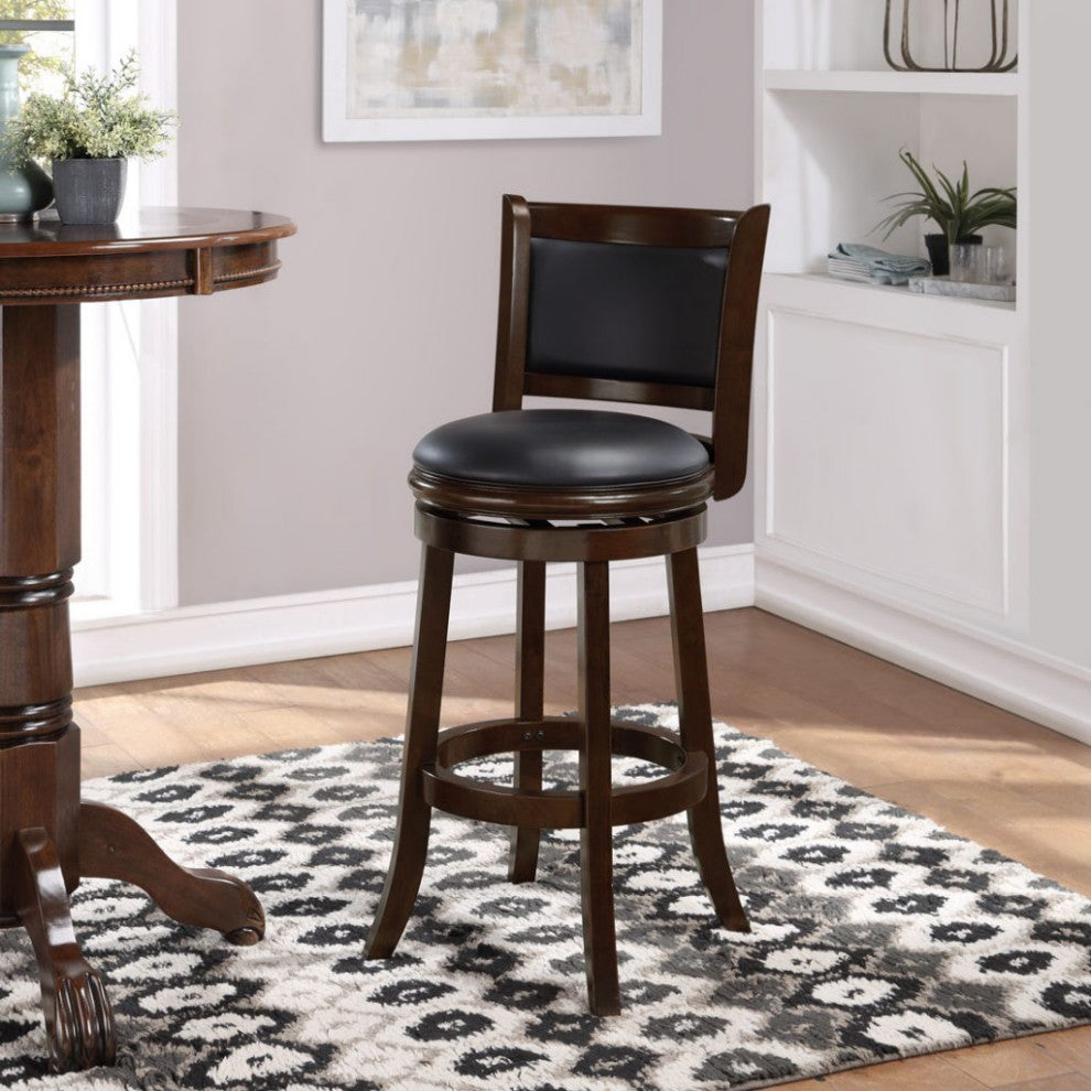 Augusta Swivel Bar Stool, Cappuccino
