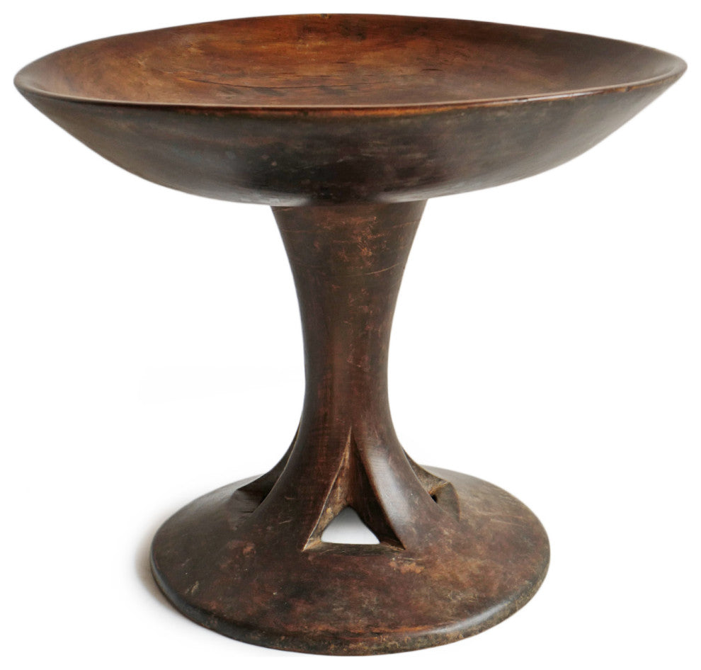 Consigned Naga Wood Pedestal Bowl Plate 2