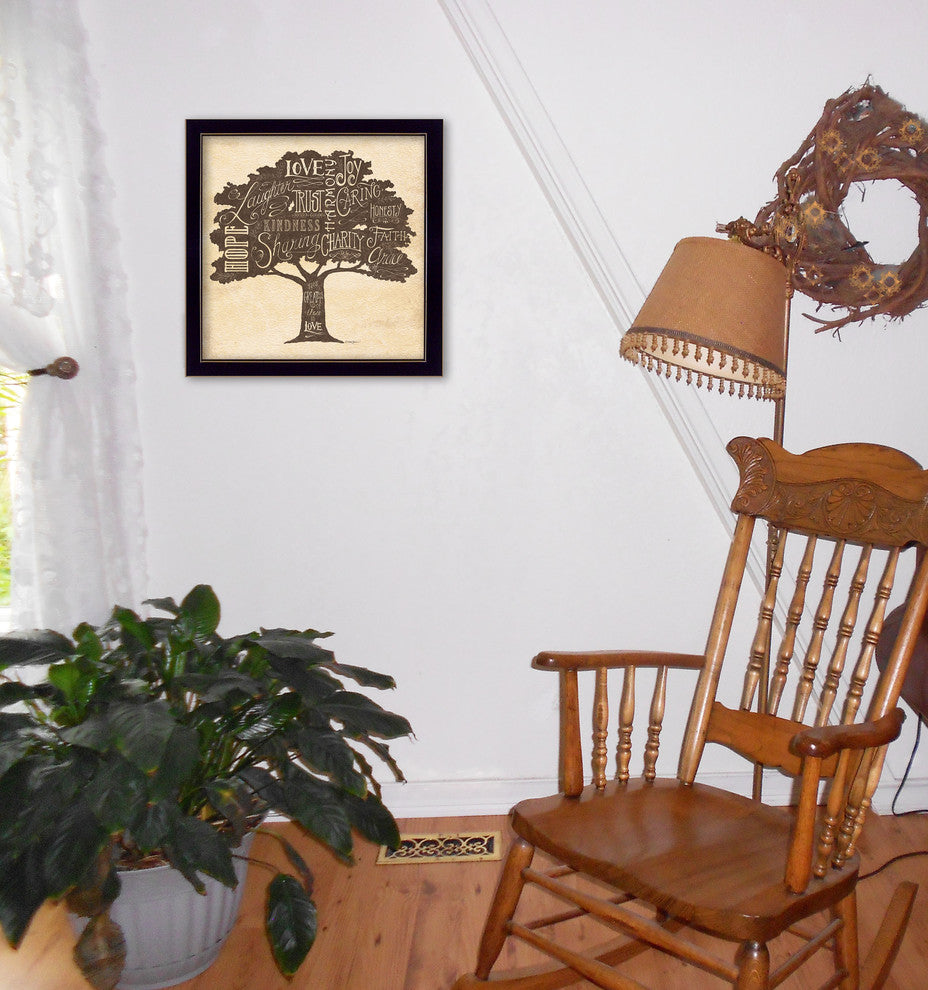 "Family Attributes II" By Deb Strain, Printed Wall Art, Black Frame