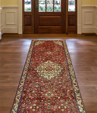 Fine Vintage Distressed Lucinda Rust/Ivory Runner, 3'1 x 9'6
