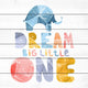 "Paperfold Dream Big Little One" Painting Print on White Wood, 24x24