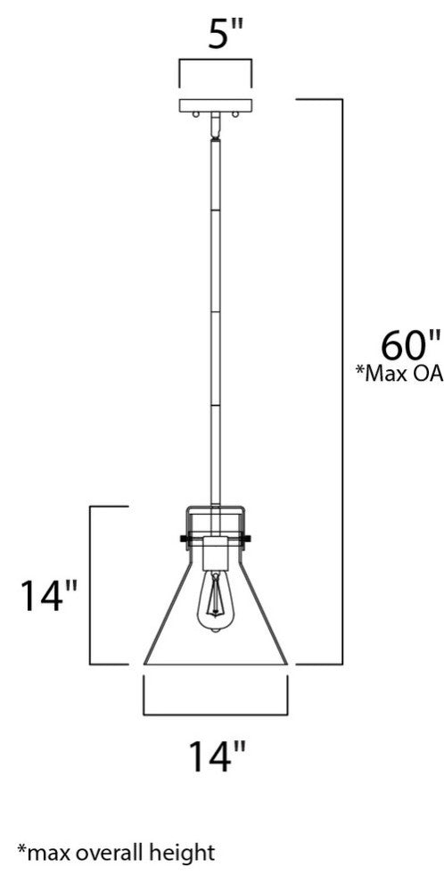 Maxim Seafarer One Light Pendant 26119CDPC