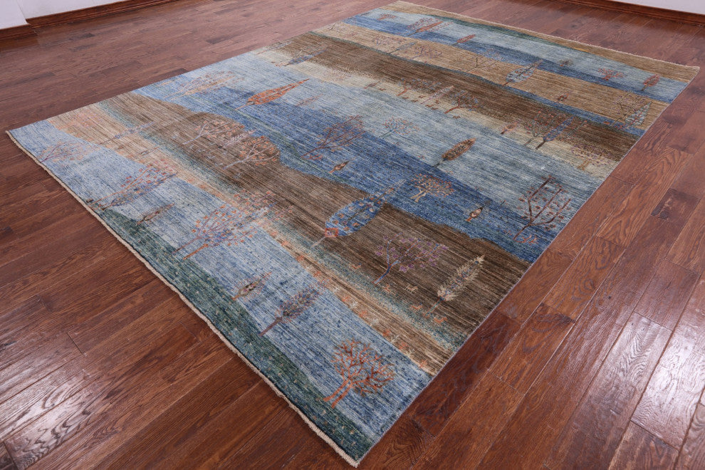 8' 10" X 11' 10" Persian Gabbeh Tribal Handmade Wool Rug Q7928
