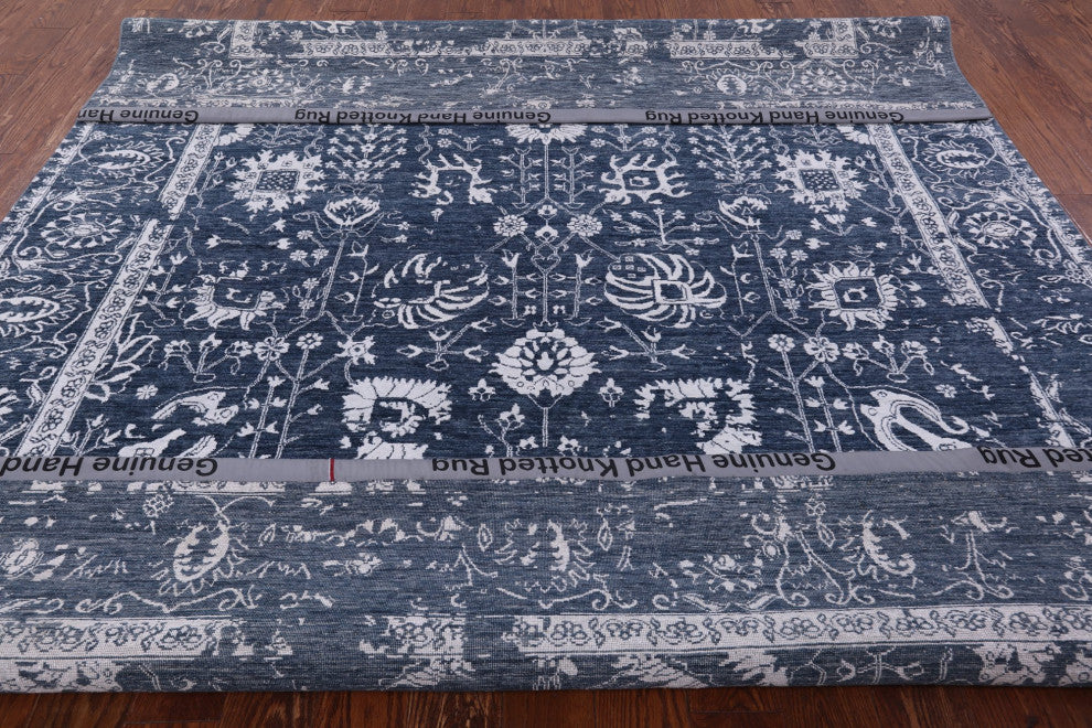 Handmade Persian Wool and Silk Rug 8' 0" X 9' 8" Q6273