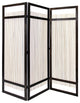 Light and Dark Rattan Three Panel Room Divider Screen