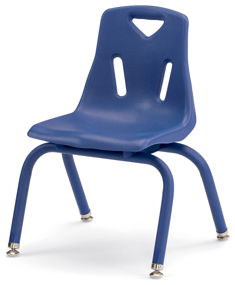 Berries Stacking Chair with Powder-Coated Legs - 12" Ht - Camel