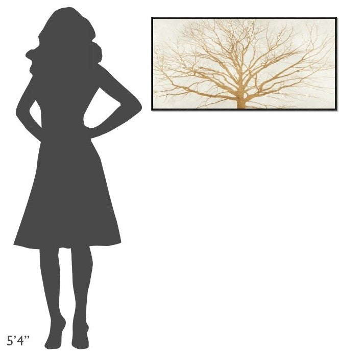 "Tree of Gold" Framed Canvas Giclee by Alessio Aprile, 37x19"