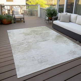 Machine Washable Indoor/Outdoor Chantille ACN595 Ivory 3' x 5' Rug