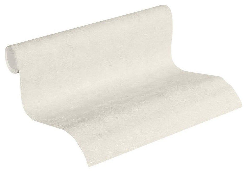 Plain Textured Wallpaper, Random Grainy Spots, 374162, Beige Cream White, 1 Roll