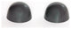 Kohler Color Replacement Plastic Toilet Bolt Caps - Set 2 - Thunder Grey