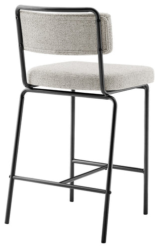 Zander Counter Stool, Pebbled Cream, Fabric