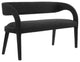 Pinnacle Boucle Fabric Accent Bench, Black