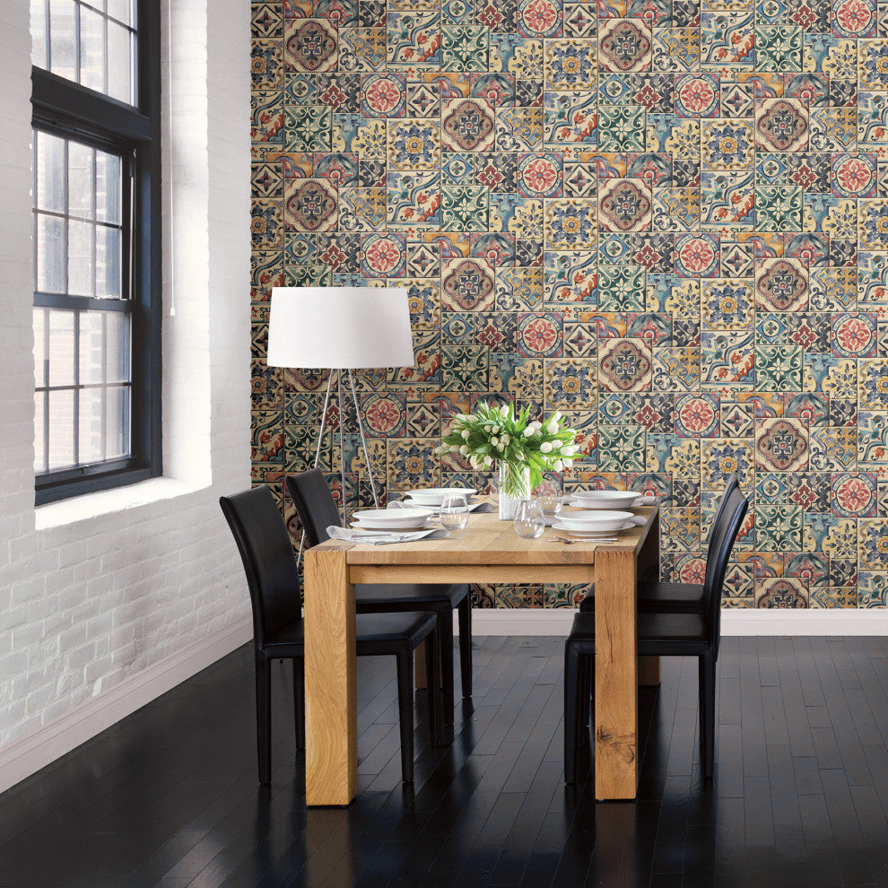 Marrakesh Tiles Multi Mosaic Wallpaper, Bolt