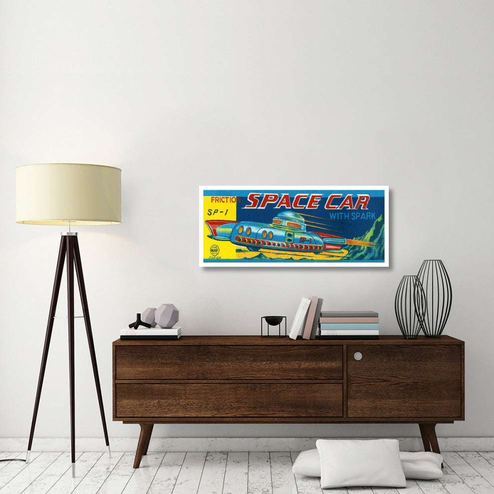 "SP-1 Friction Space Car" Digital Paper Print by Retrotrans, 46"x20"