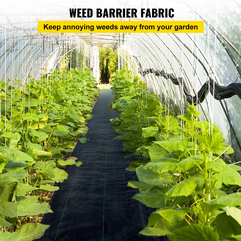 Landscape Fabric Weed Barrier Woven Pp Uv Treated Ground Cover, 6''x300'' 2.4oz