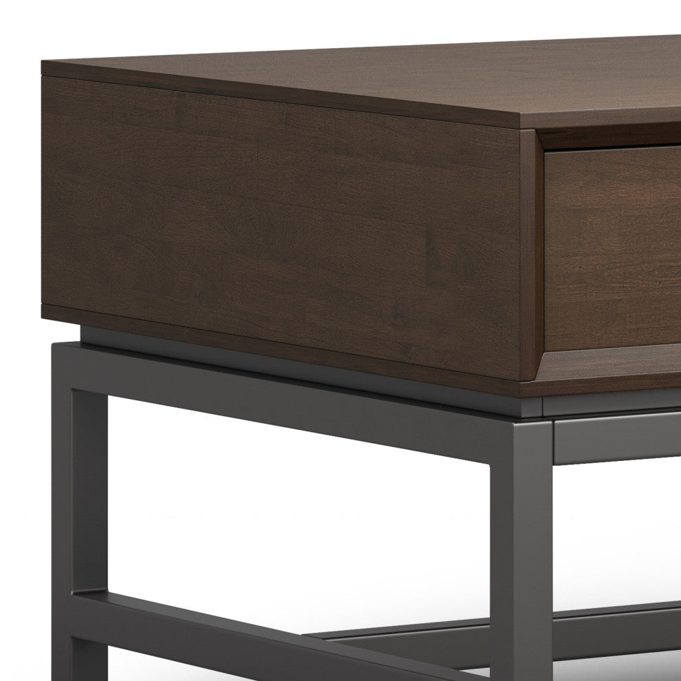 Banting Solid Hardwood Lift Top Coffee Table, Walnut Brown