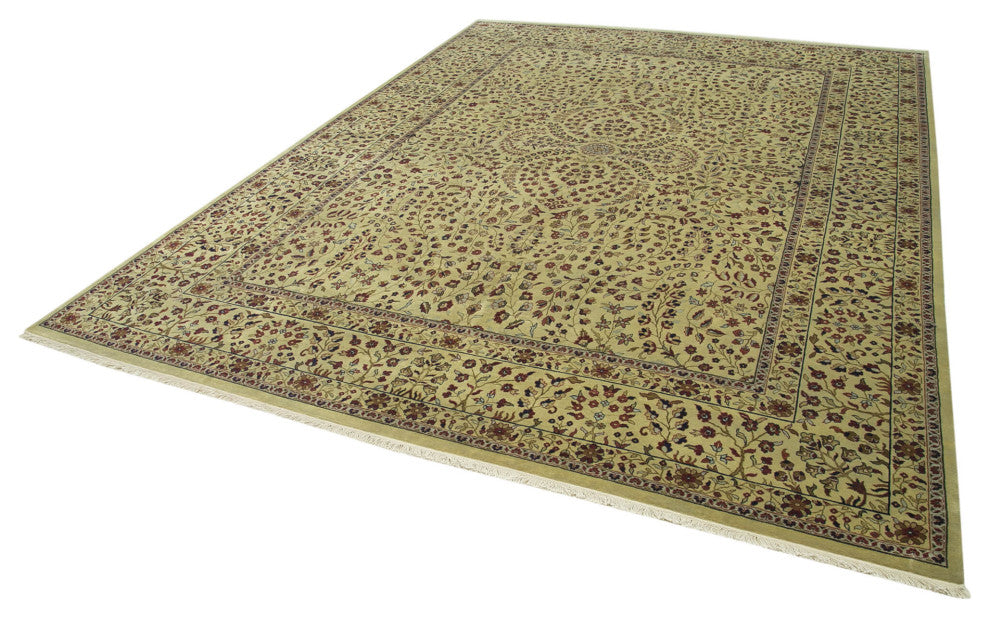 Rug N Carpet - Handmade Oriental 8' 8" x 11' 8" Large Oushak Area Rug