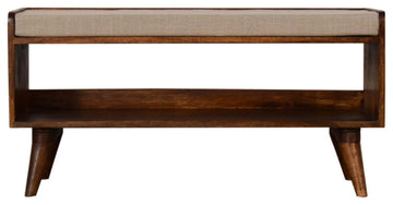 Mud Linen Nordic Storage Bench