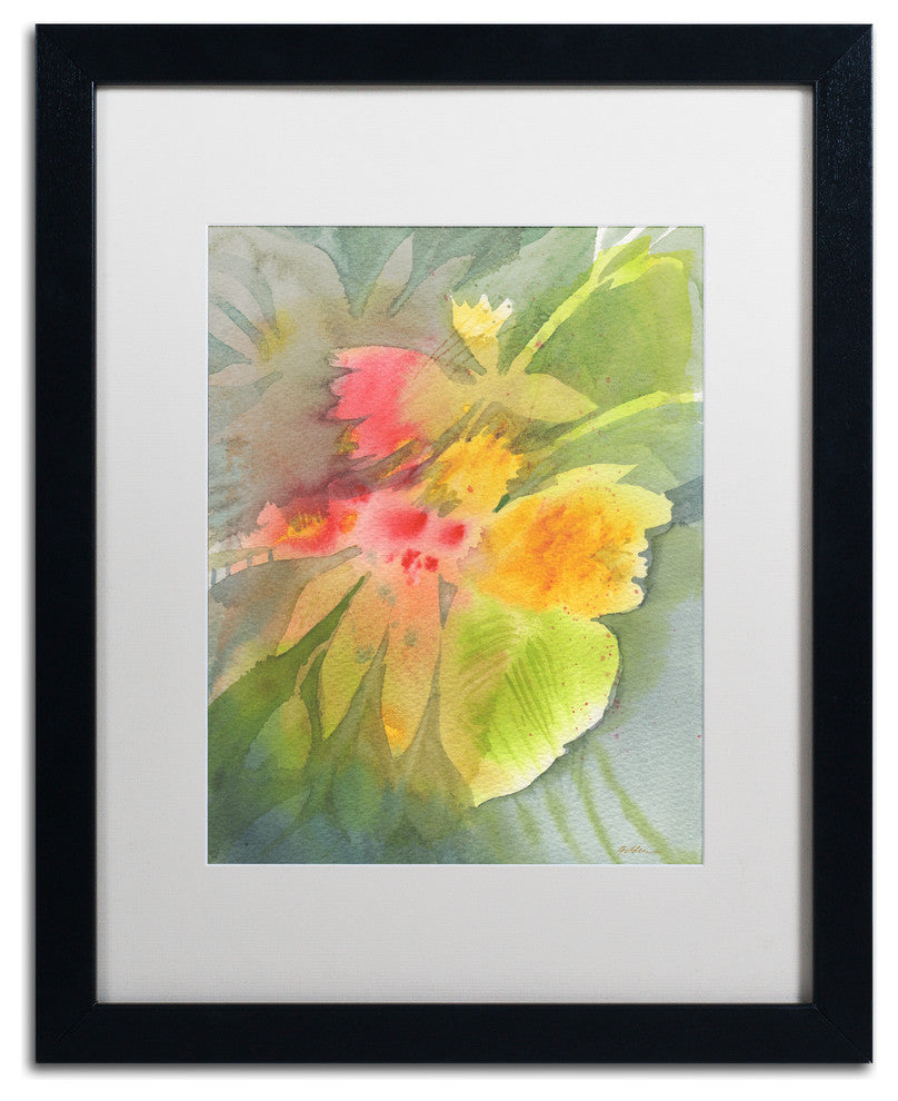 Sheila Golden ''Through Darkness Brightly'' Matted Art, Black Frame, White, 20x16