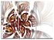 "Brown Symmetrical Fractal Flower" Metal Wall Art, 3 Panels, 36"x28"