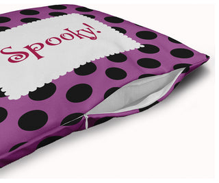 Halloween Spooky Dots Accent Pillow With Removable Insert, Orchid, 18"x18"