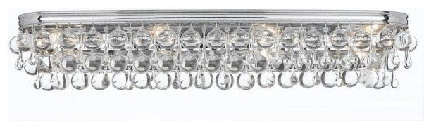 Crystorama Calypso 8 Light Bathroom/Vanity Light, Polished Chrome