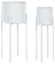 Gabi Metal Plant Stand Set, White 2-Piece