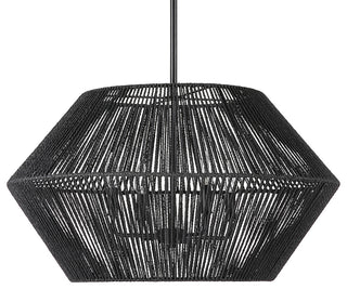 Uttermost 21589 Suva 4 Light 28"W Pendant - Matte Black