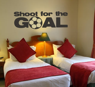 Shoot for the Goal Wall Decal, 12", Turquoise