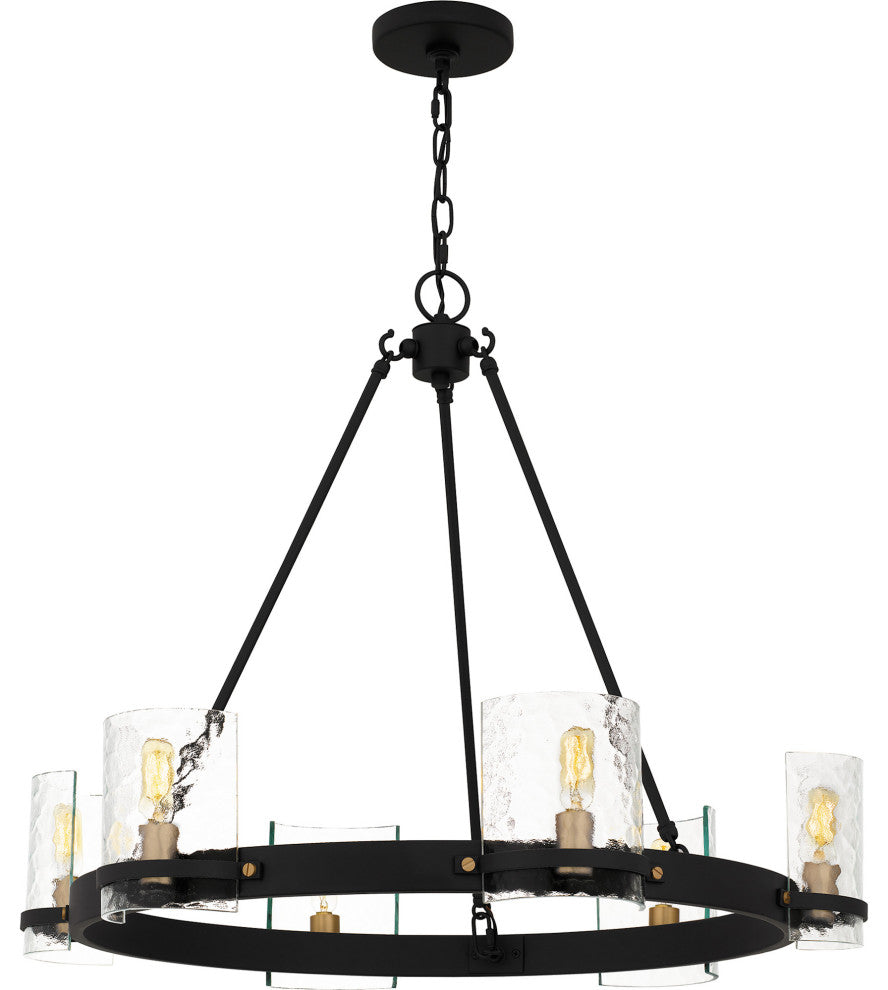 Quoizel GLC5028 Gloucester 6 Light 28"W Ring Chandelier - Matte Black