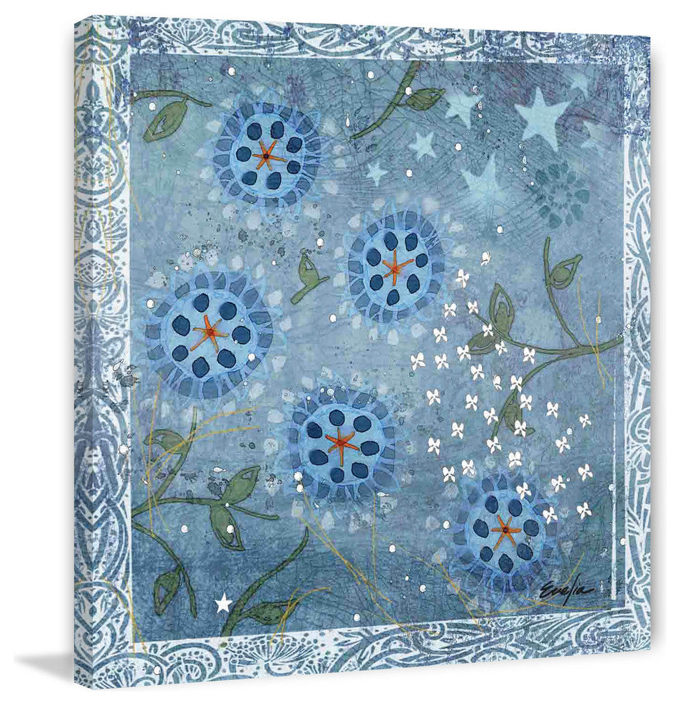 "Eves Flowers II" Painting Print on Canvas by Evelia