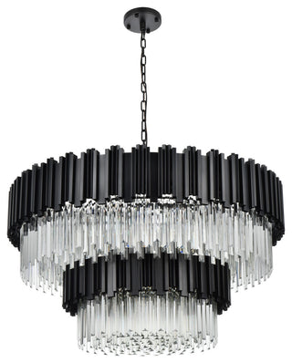 Home Living 40" Chandelier, Black