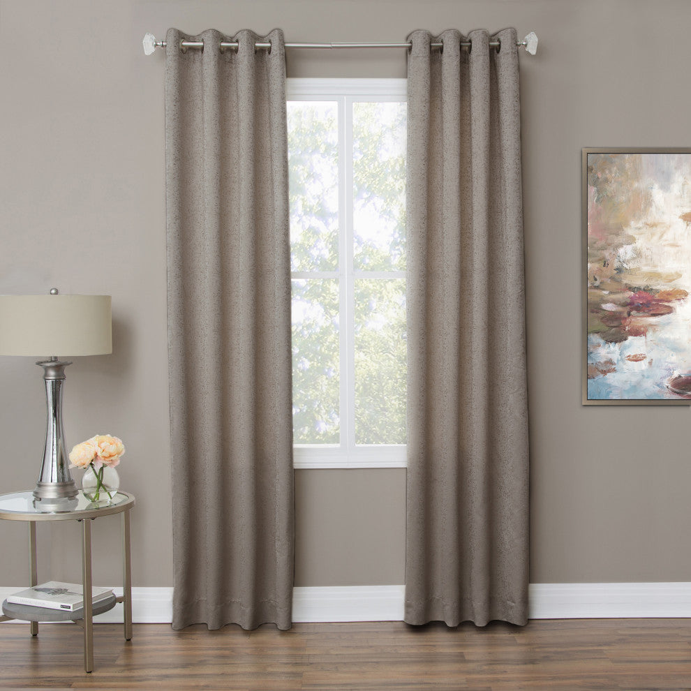 Aspen 50"x84" Grommet Top Window Panel, Taupe