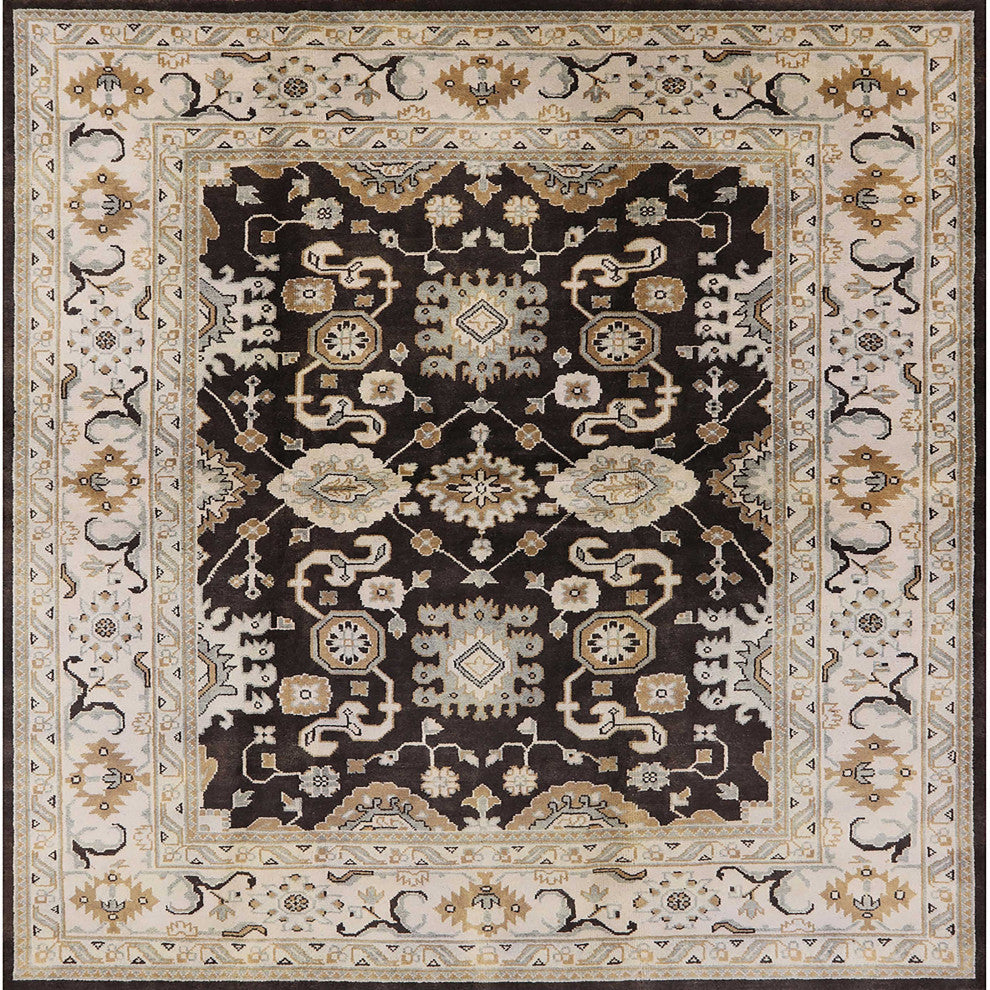 Ahgly Company Indoor Square Mid-Century Modern Area Rugs, 3' Square