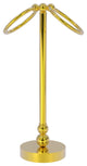 Vanity Top 2 Towel Ring, Polished Brass