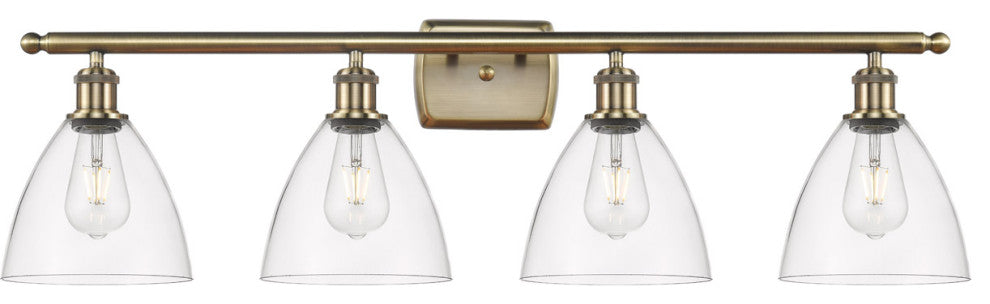 Innovations 516-4W-AB-GBD-752 4 Light Bath Vanity Light, Antique Brass