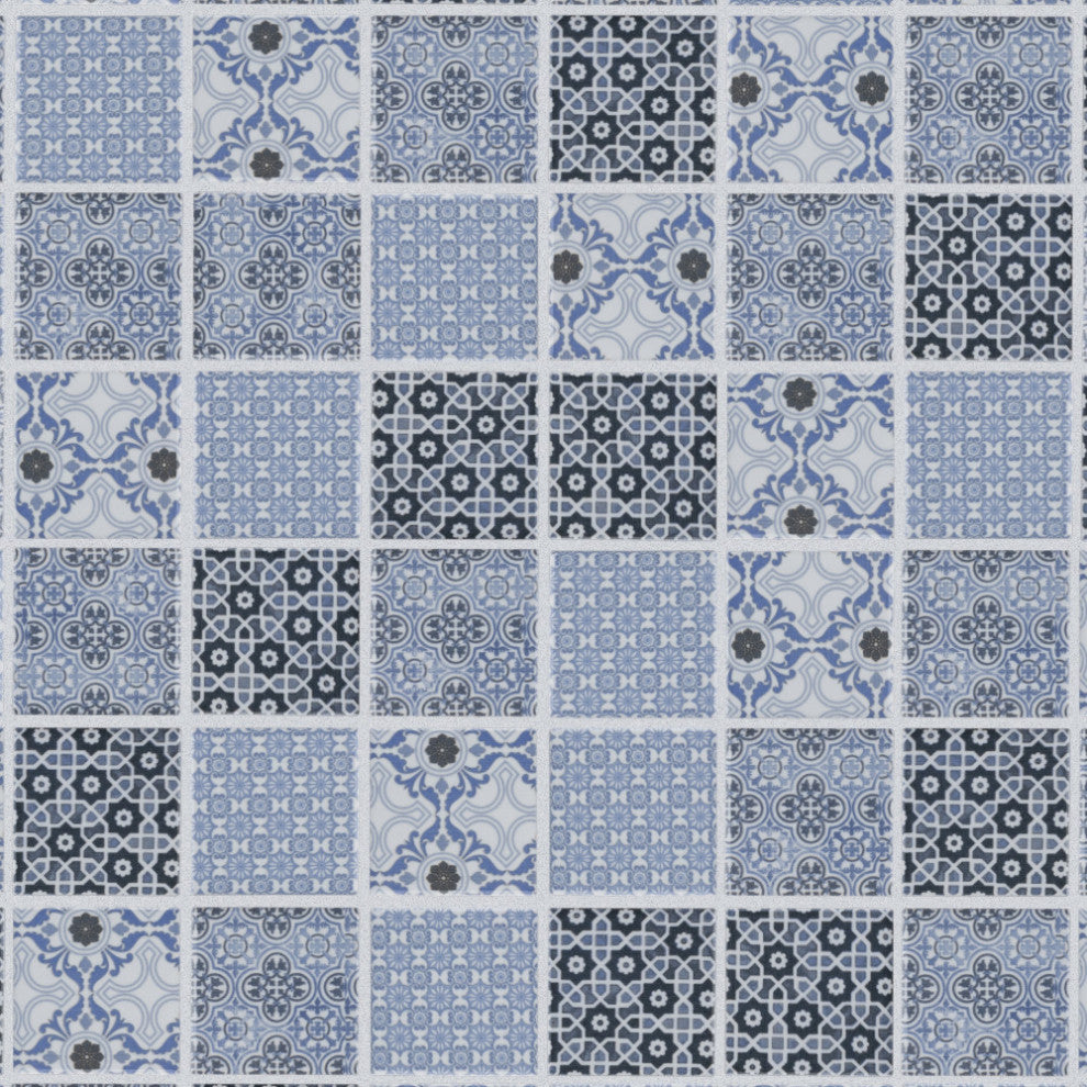 Classico 2" Square Blue Porcelain Floor and Wall Tile