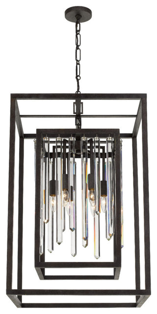 Crystorama Lighting Group 8409 Hollis 6 Light 21"W Crystal - Forged Bronze