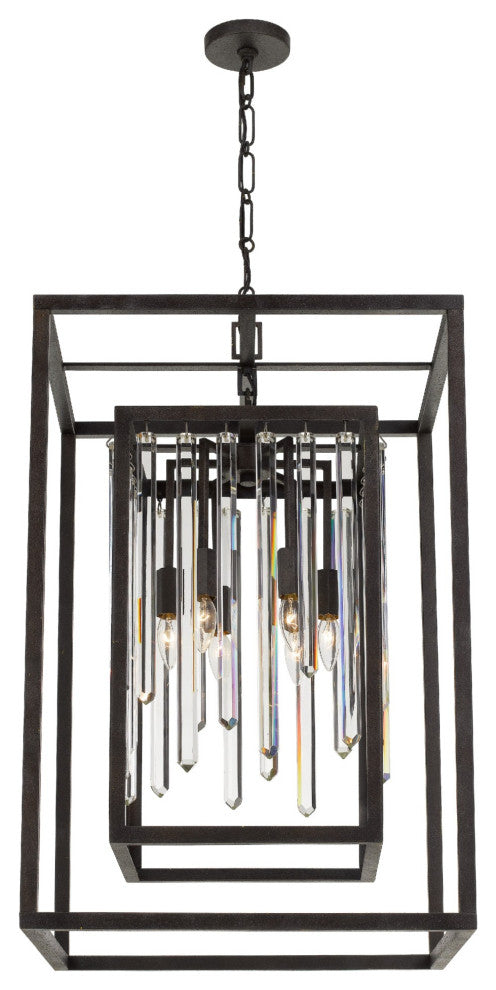 Crystorama Lighting Group 8409 Hollis 6 Light 21"W Crystal - Forged Bronze