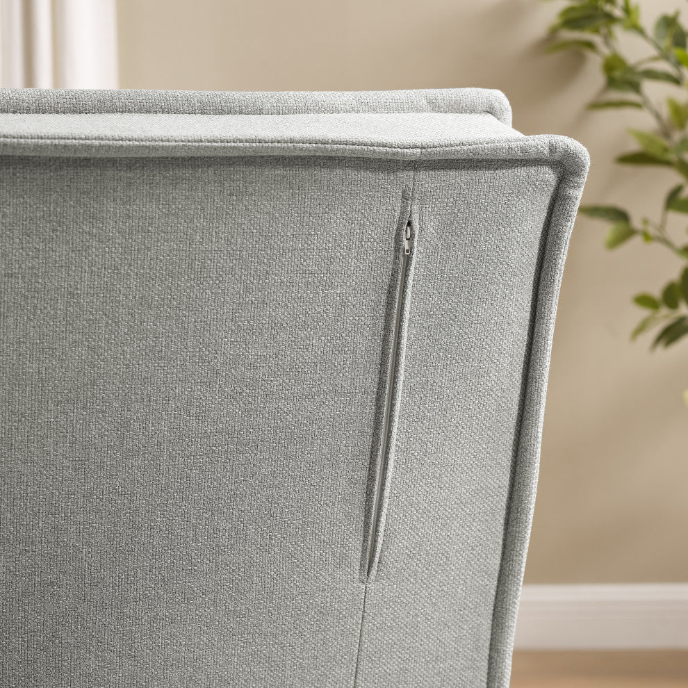 Modern Fabric Upholstered Convertible Sofa Bed Folding Sleeper Chair, Light Gray