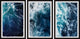 Whole Lot of Blue Triptych, Set of 3, 16x24 Panels