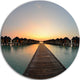 Long Wooden Pier Into The Ocean, Wooden Sea Bridge Disc Artwork, 11"