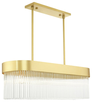 Livex Lighting Norwich 4 Light Soft Gold Linear Chandelier