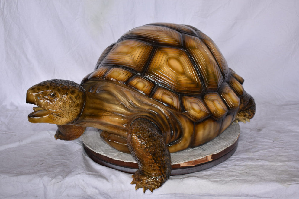 Giant Tortoise Turtle Fountain Light Brown Finish Bronze Statue 24"x 38" x 16