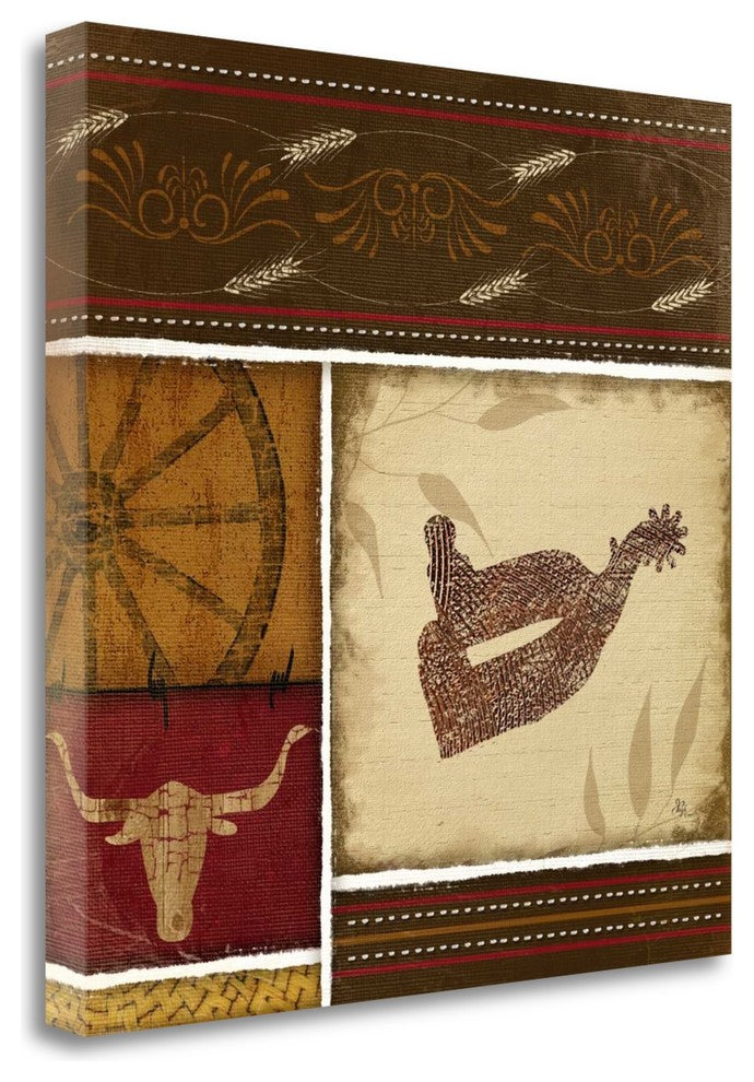 "Western Spur - Red" By Jennifer Pugh, Giclee Print on Gallery Wrap Canvas