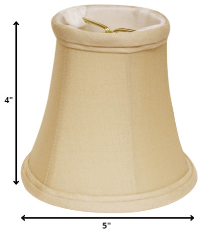 5" Inherent Set of 6 Slanted Chandelier Pongee Silk Lampshades