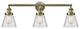 Innovations Lighting 205-Ab-S-G62-Led 3 Light Dimmable Led Bathroom Fixture