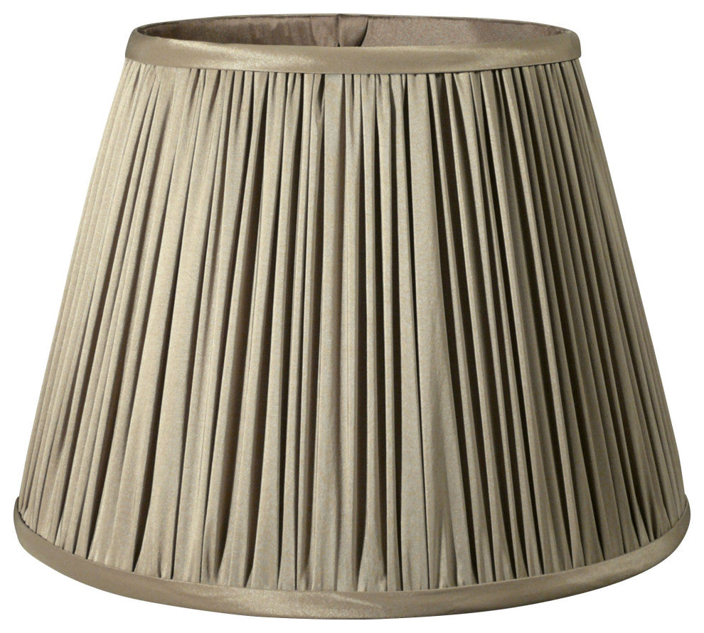 11" Ash Slanted Paperback Pleated Tafetta Lampshade