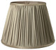 11" Ash Slanted Paperback Pleated Tafetta Lampshade